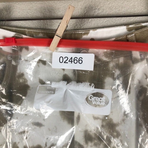 Et Clet Jeans Womens Large Tan White Denim Tie Dye High Rise Wide Leg Casual New - Picture 16 of 16